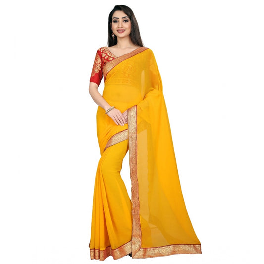 Designer Chiifon Jacquard Blouse piece Saree