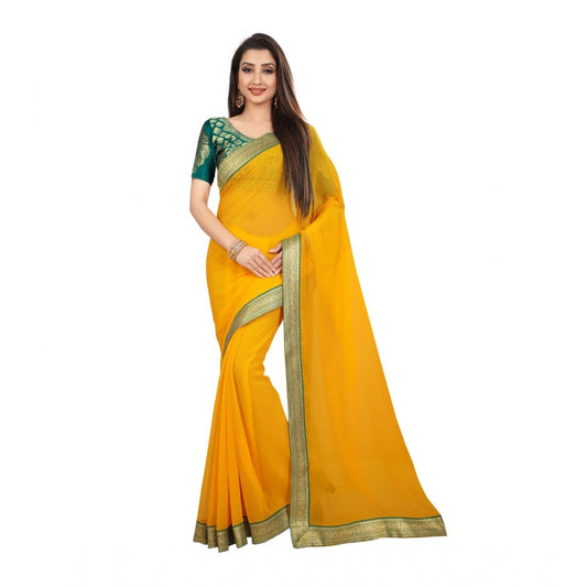 Fashionista Women's Chiifon Jacquard Blouse Saree