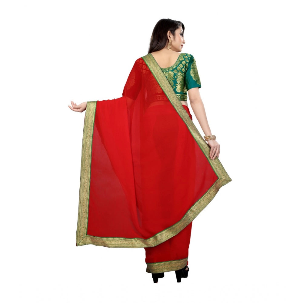 Designer Chiifon Jacquard Blouse piece Saree