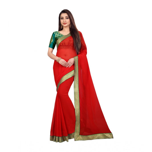 Designer Chiifon Jacquard Blouse piece Saree