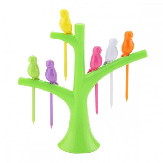 Stylish Pack Of 10 Bird Fork Dazzling Colors