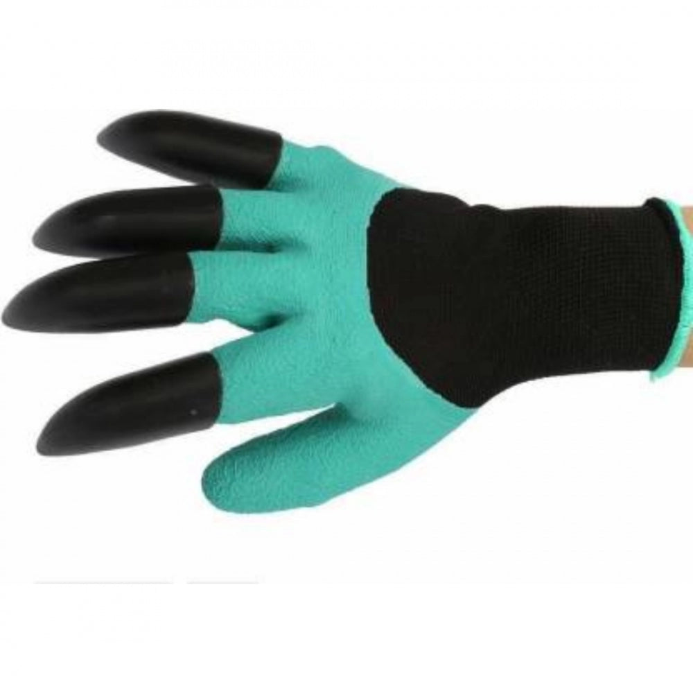 Sensational Pack Of 2 Heavy Duty Garden Farming Gloves Washable With Right Hand Fingertips Claws