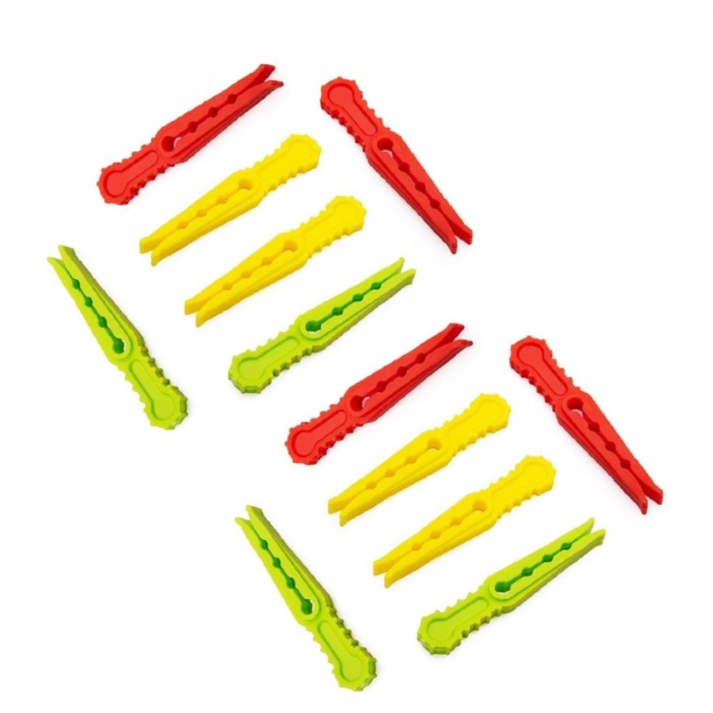 Alluring Pack Of 3 Multipurpose Plastic Cloth Hanging Pegs Clips 36 Pcs