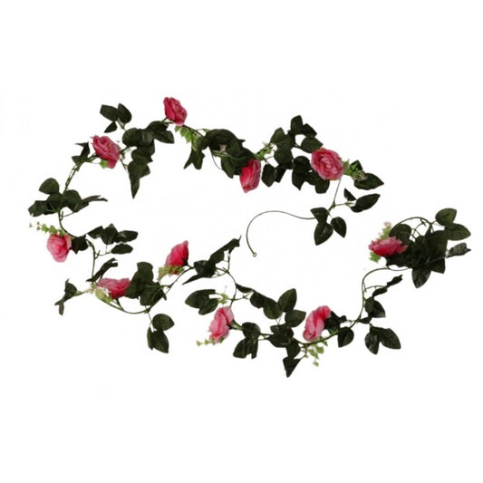 Classy Artificial Dark Pink White Filler Rose Vines Flowers Plants Artificial Flower Creeper Hanging Rose For Home Decoration