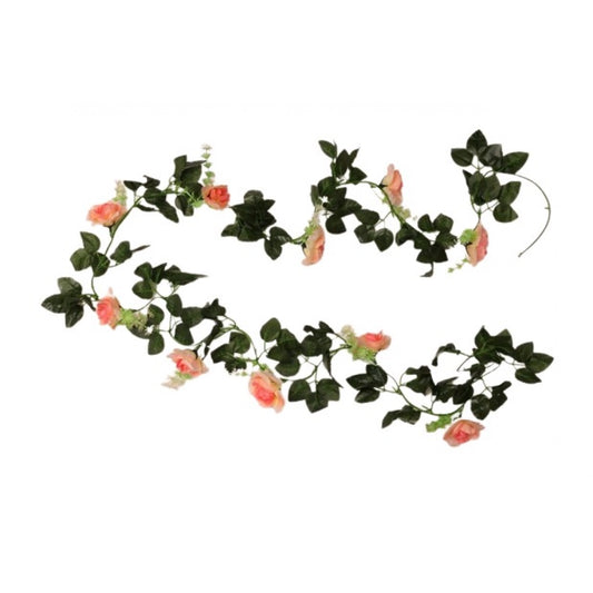 Wonderful Artificial Light Pink White Filler Rose Vines Flowers Plants Artificial Flower Creeper Hanging Rose For Home Decoration