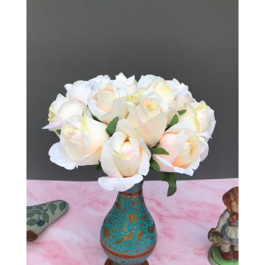 Wonderful Artificial Rose Flowers Bunch Bouquet Of 13 Roses For Home Decoration