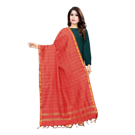 Beautiful Women's Cotton Jari Woven Work Dupatta