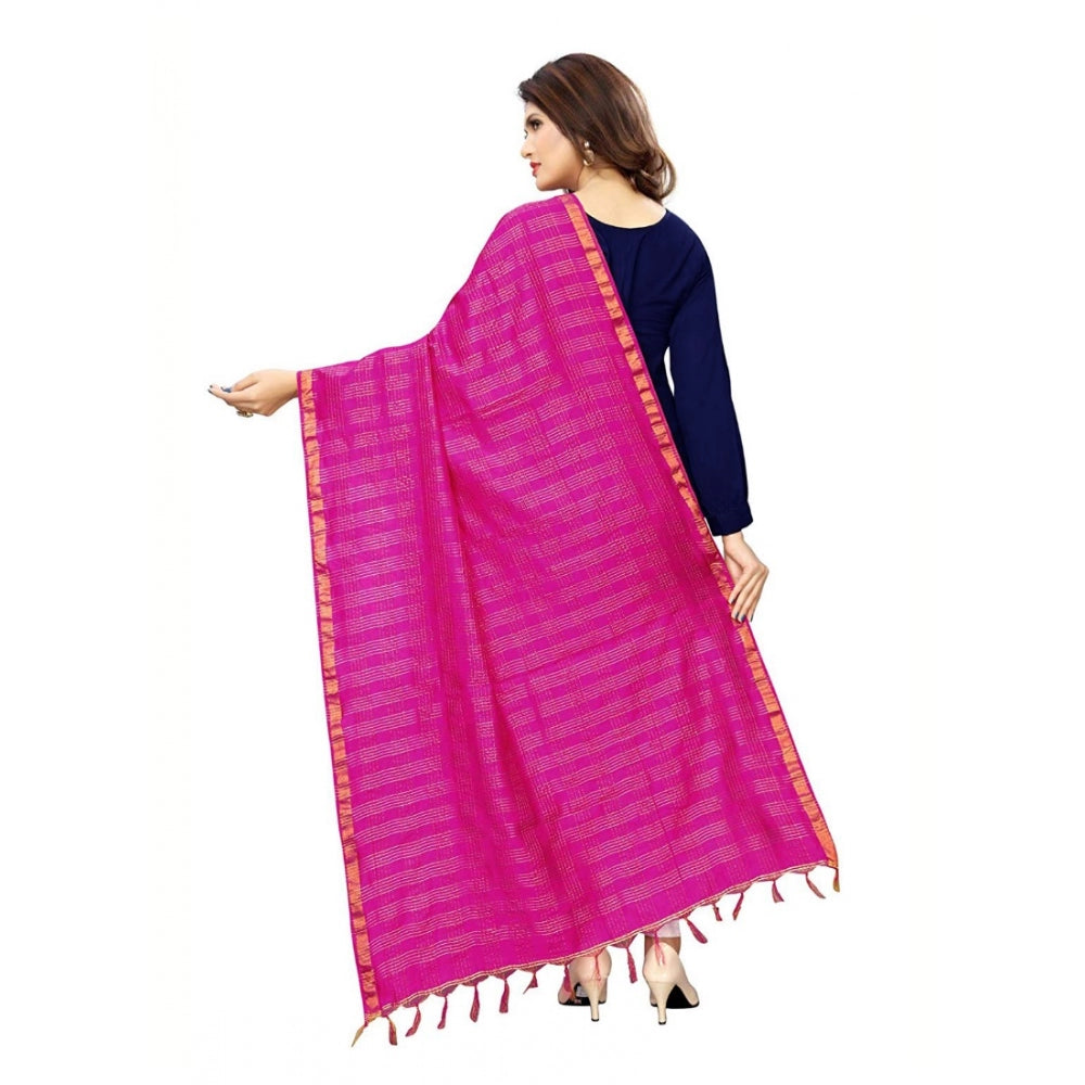 Beautiful Women's Cotton Jari Woven Work Dupatta