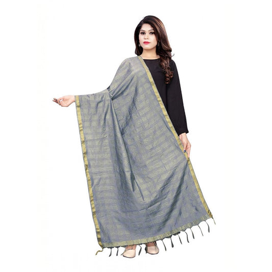 Beautiful Women's Cotton Jari Woven Work Dupatta