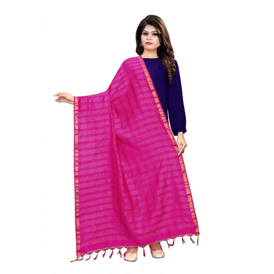 Beautiful Women's Cotton Jari Woven Work Dupatta