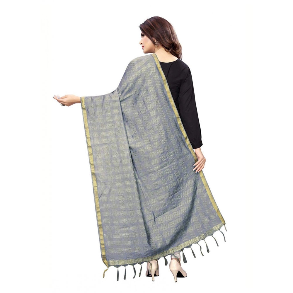 Beautiful Women's Cotton Jari Woven Work Dupatta