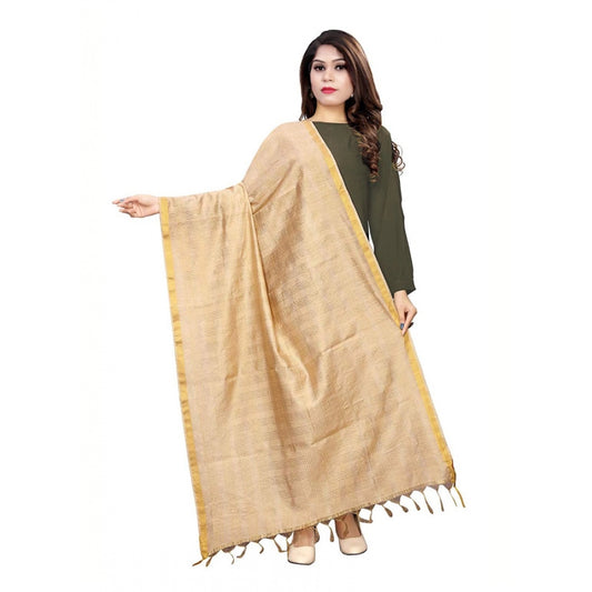 Beautiful Women's Cotton Jari Woven Work Dupatta