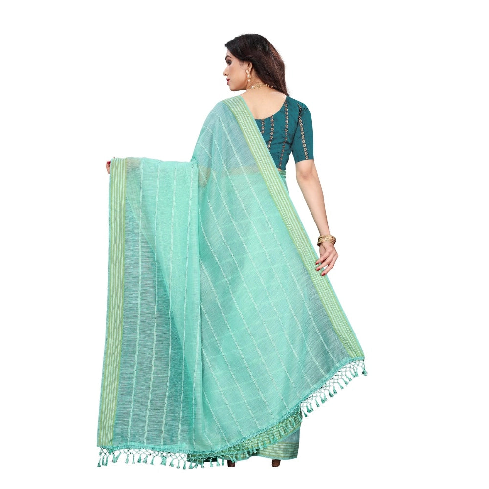 Sensational Cotton Saree With Blouse piece