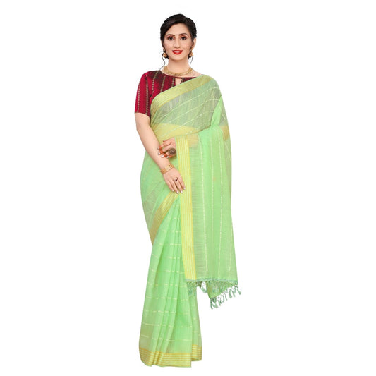 Sensational Cotton Saree With Blouse piece