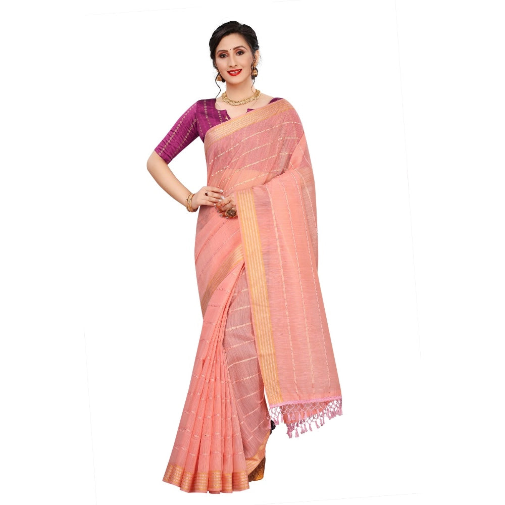 Sensational Cotton Saree With Blouse piece