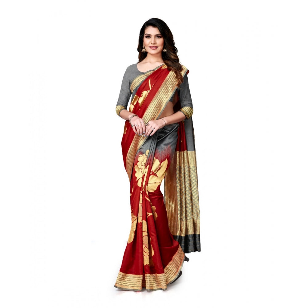 Alluring Banarasi Silk Saree With Blouse piece