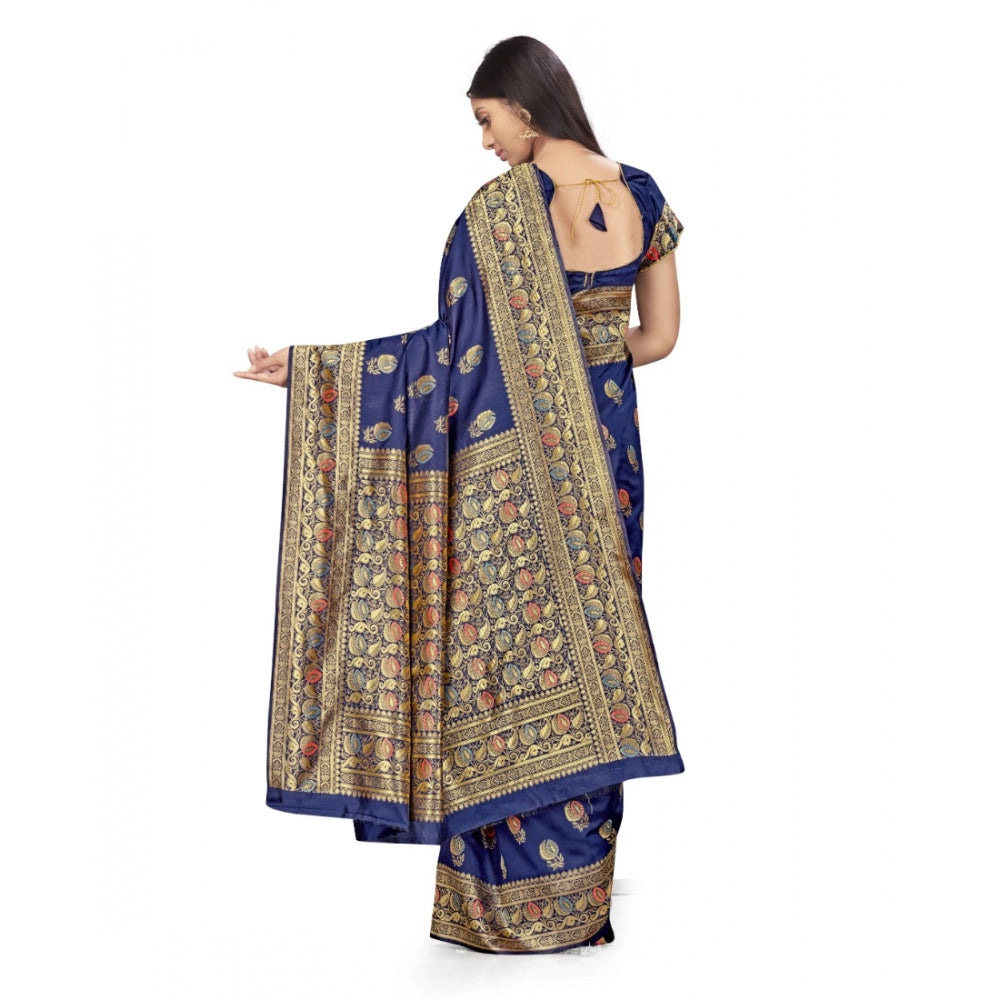 Alluring Banarasi Silk Saree With Blouse piece