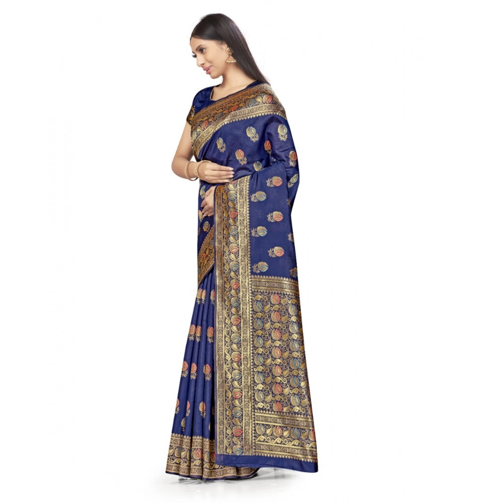 Alluring Banarasi Silk Saree With Blouse piece