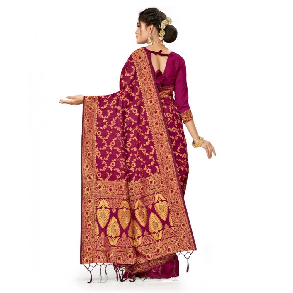 Alluring Banarasi Silk Saree With Blouse piece