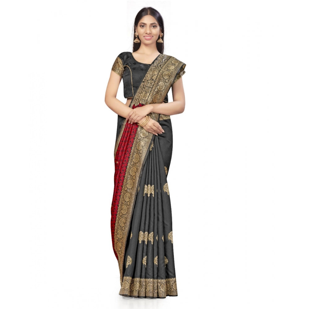 Alluring Banarasi Silk Saree With Blouse piece