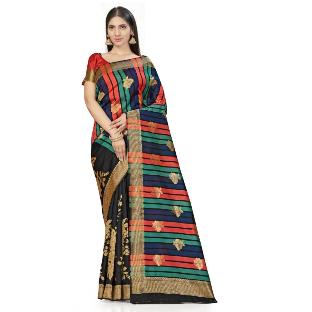 Alluring Banarasi Silk Saree With Blouse piece