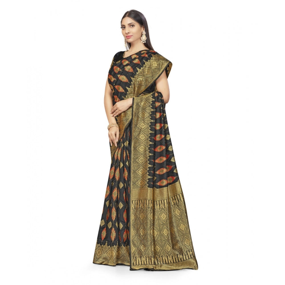 Alluring Banarasi Silk Saree With Blouse piece