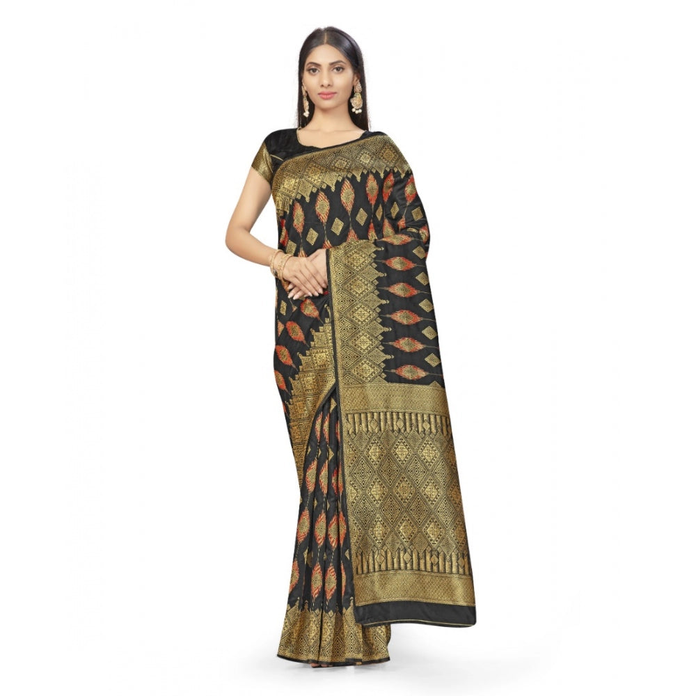 Alluring Banarasi Silk Saree With Blouse piece