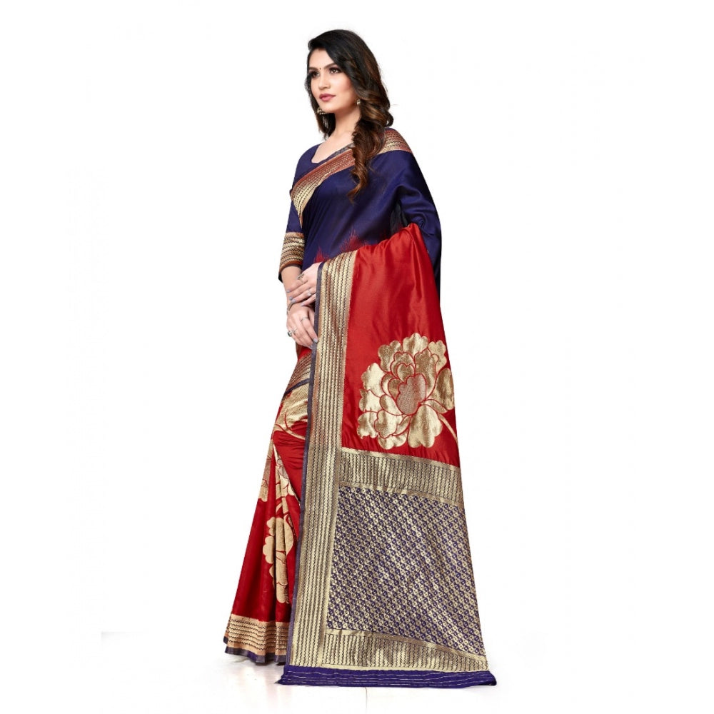 Alluring Banarasi Silk Saree With Blouse piece