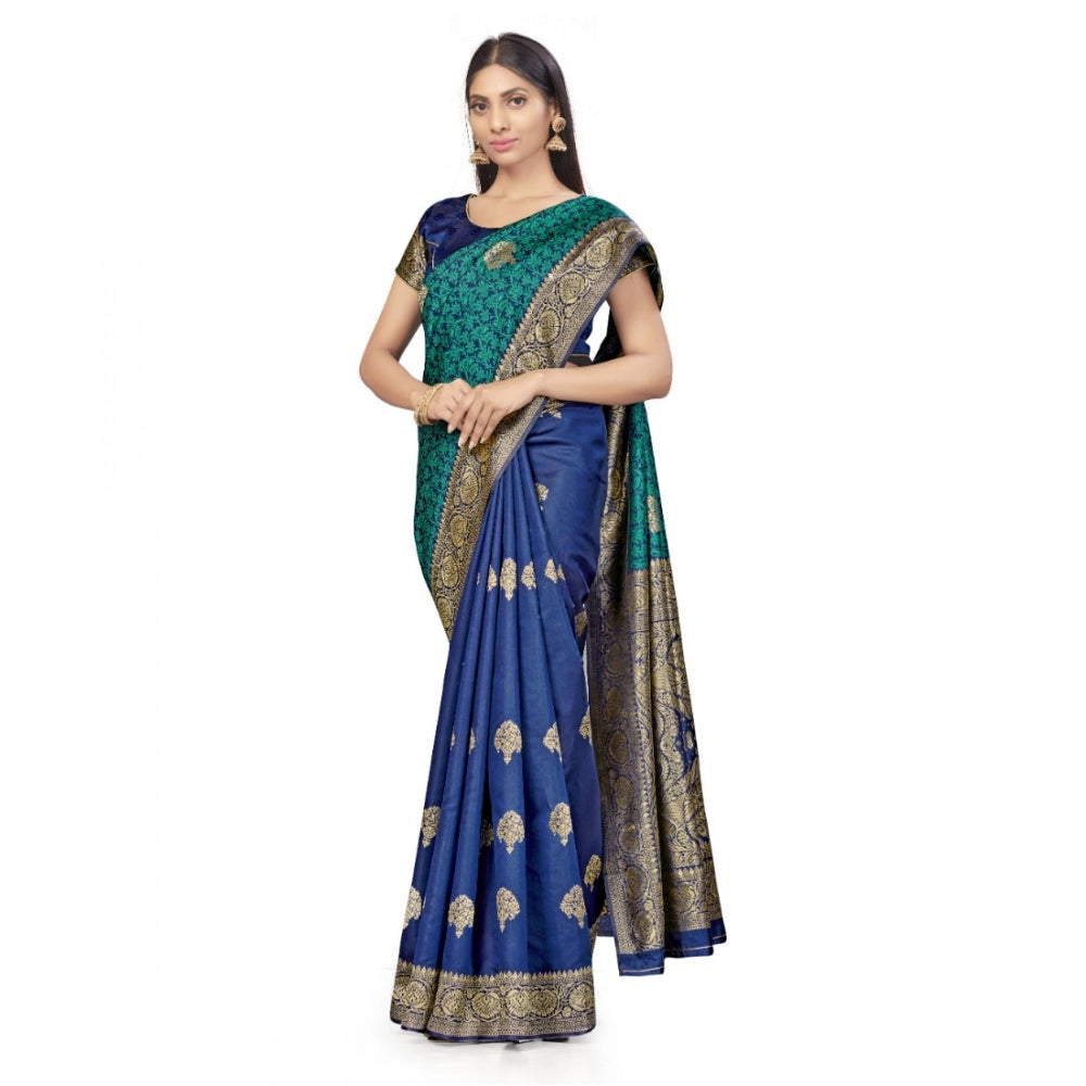 Alluring Banarasi Silk Saree With Blouse piece