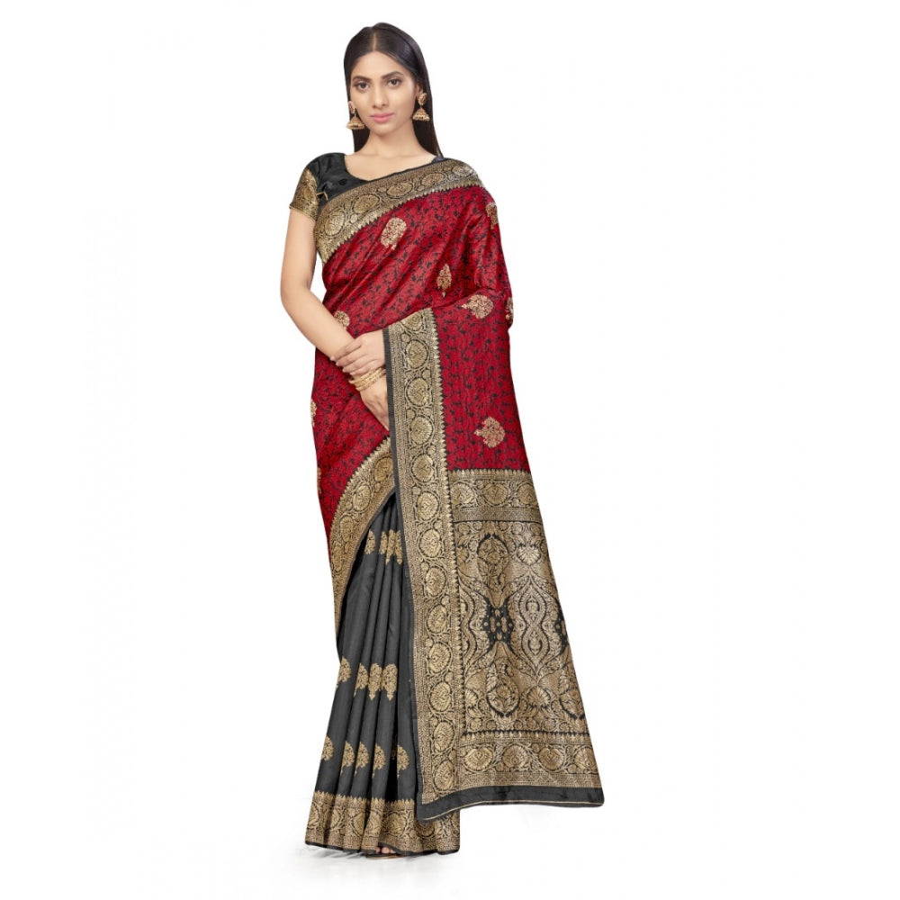 Alluring Banarasi Silk Saree With Blouse piece