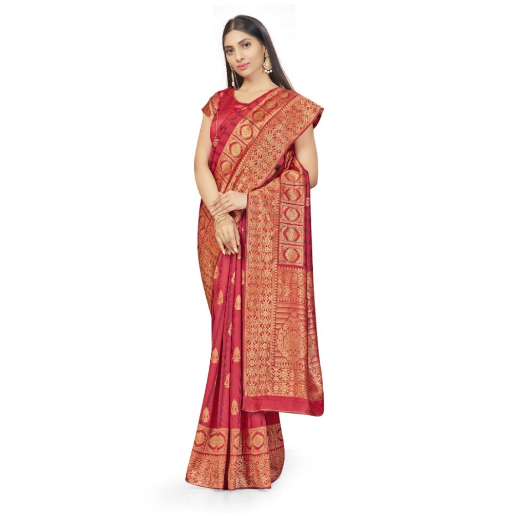 Alluring Banarasi Silk Saree With Blouse piece