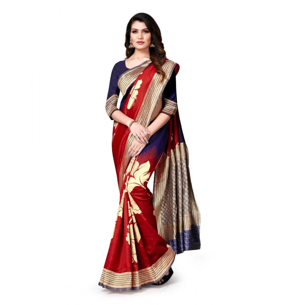 Alluring Banarasi Silk Saree With Blouse piece