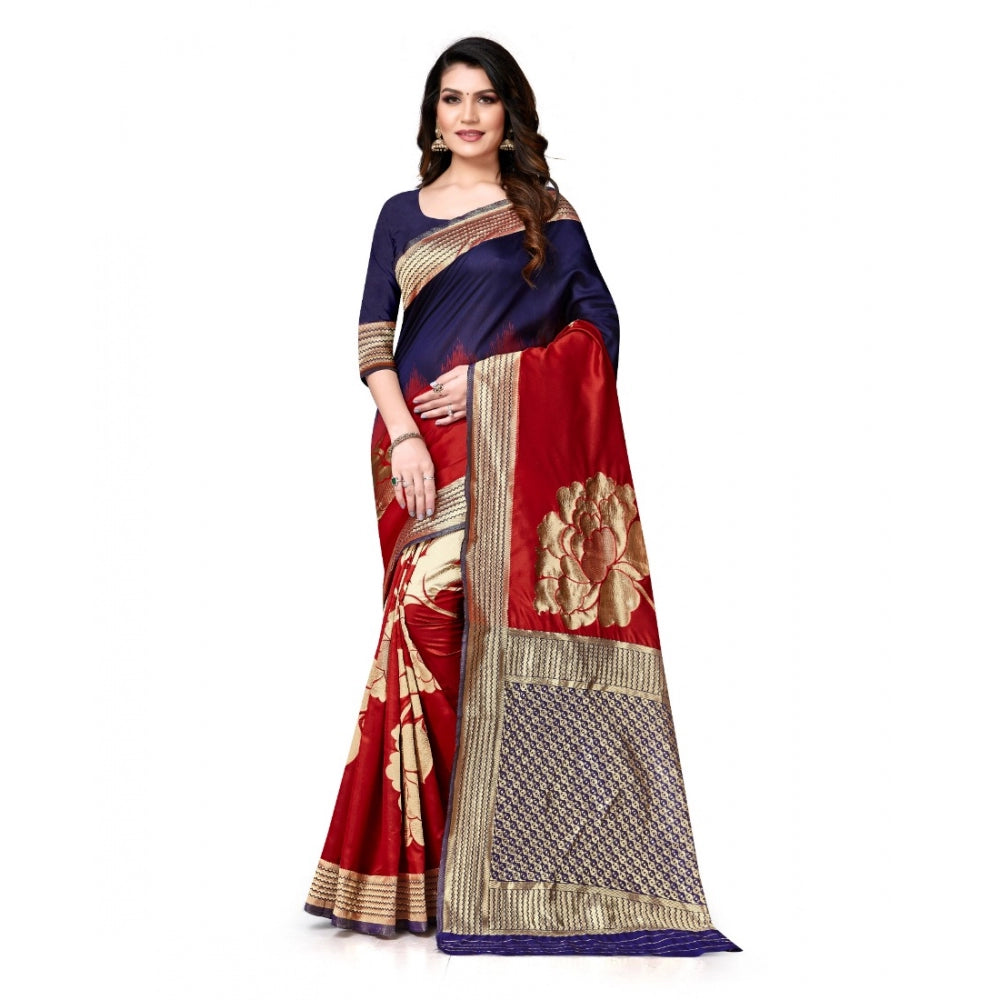 Alluring Banarasi Silk Saree With Blouse piece