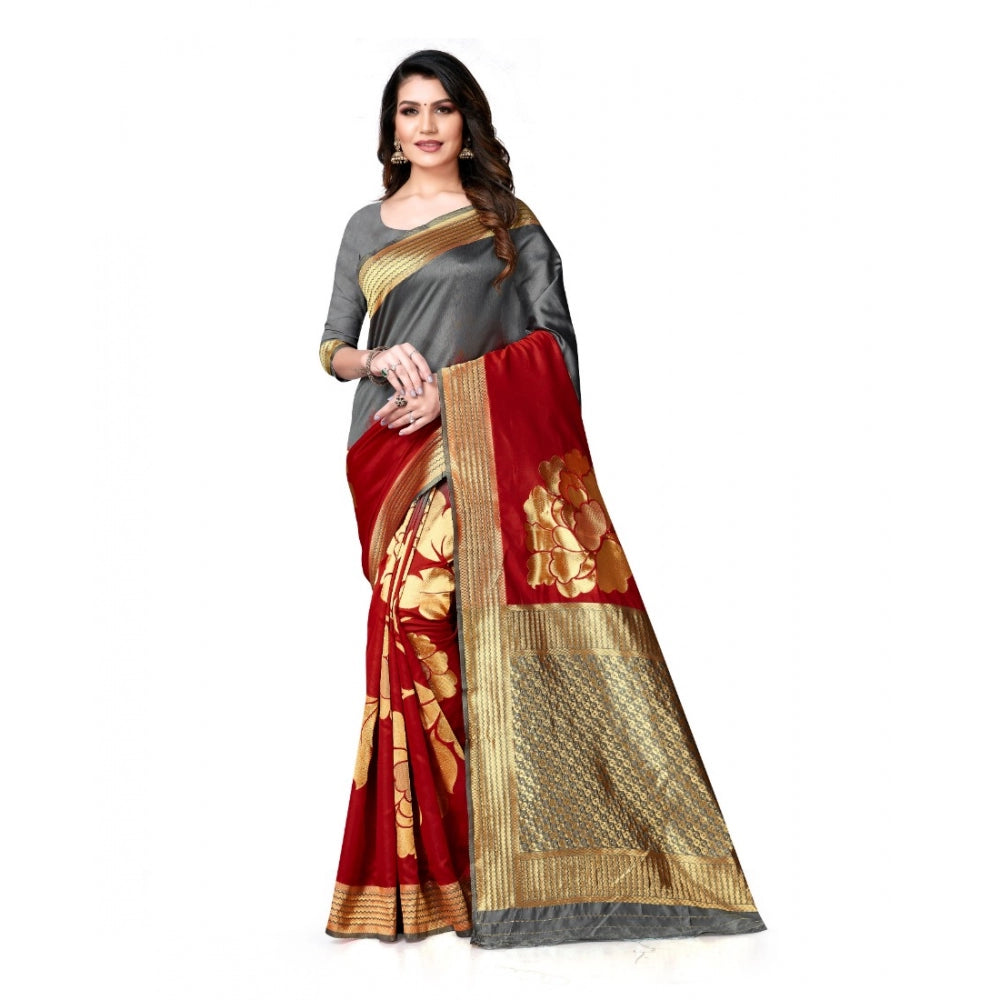 Alluring Banarasi Silk Saree With Blouse piece