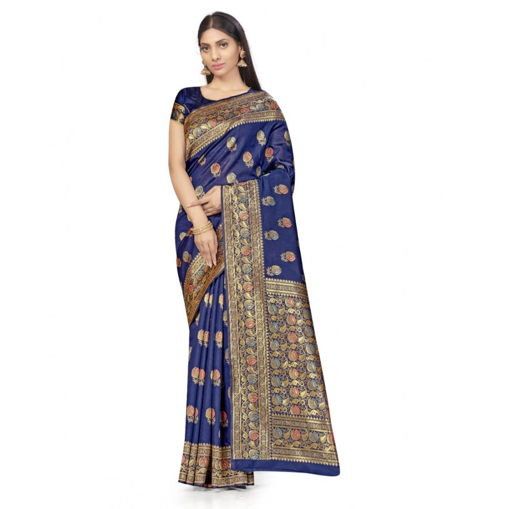 Alluring Banarasi Silk Saree With Blouse piece