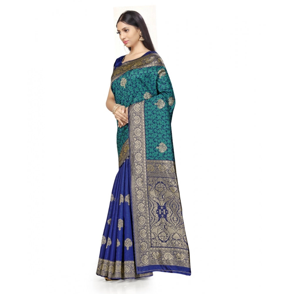 Alluring Banarasi Silk Saree With Blouse piece