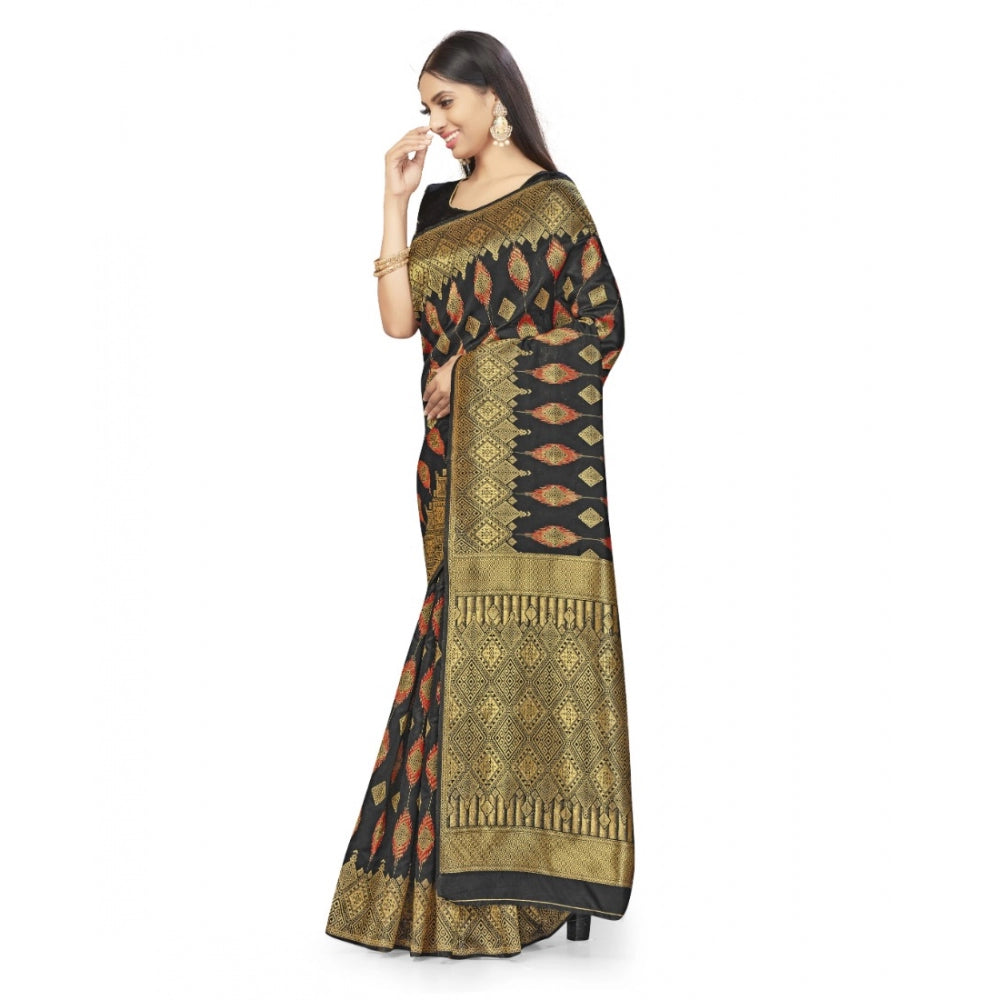 Alluring Banarasi Silk Saree With Blouse piece