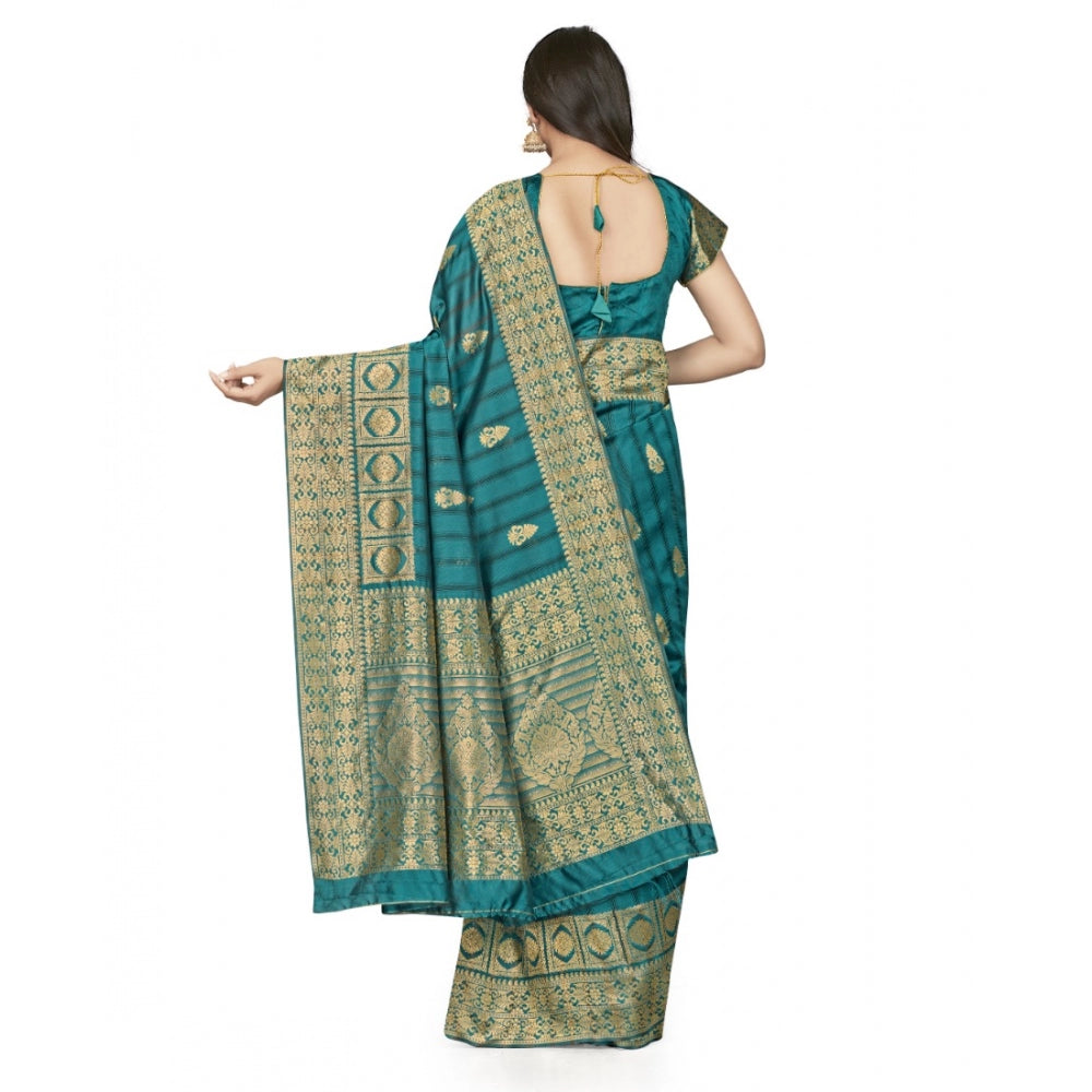 Alluring Banarasi Silk Saree With Blouse piece