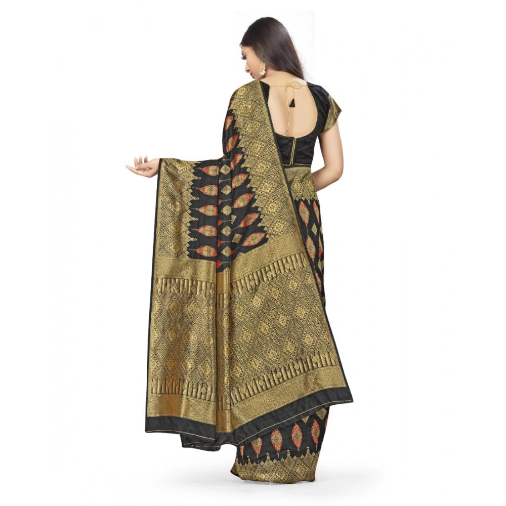 Alluring Banarasi Silk Saree With Blouse piece