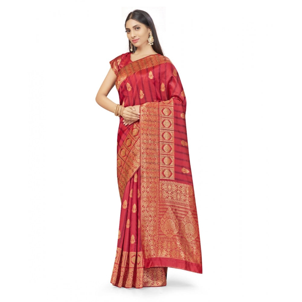 Alluring Banarasi Silk Saree With Blouse piece