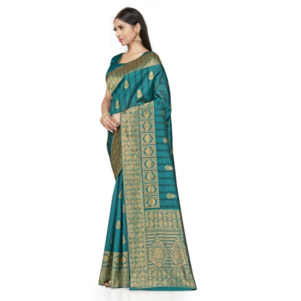 Alluring Banarasi Silk Saree With Blouse piece