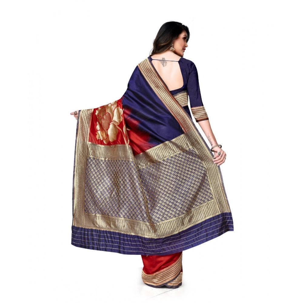 Alluring Banarasi Silk Saree With Blouse piece