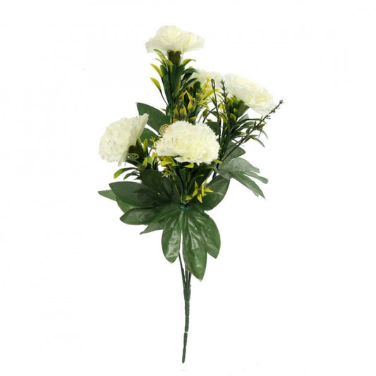 Classy Artificial Flowers Bunch Bouquet Of 5 Carnations For Home Decoration