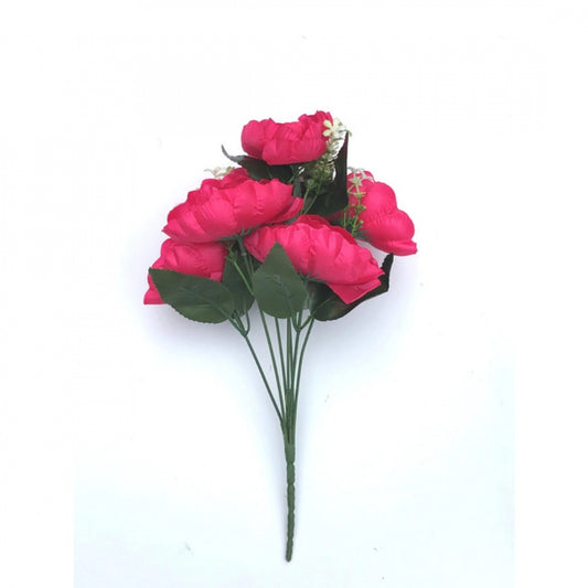 Classy Artificial Flowers Bunch Bouquet Of 7 Poppy Flowers For Home Decoration