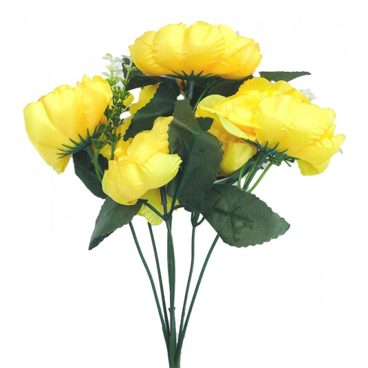 Classy Artificial Flowers Bunch Bouquet Of 7 Poppy Flowers For Home Decoration