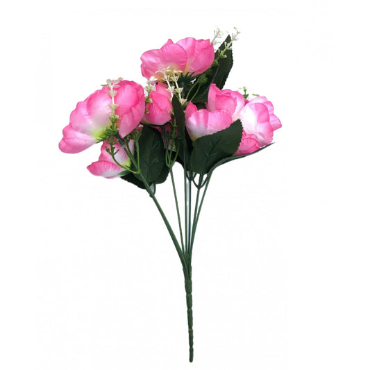 Classy Artificial Flowers Bunch Bouquet Of 7 Poppy Flowers For Home Decoration