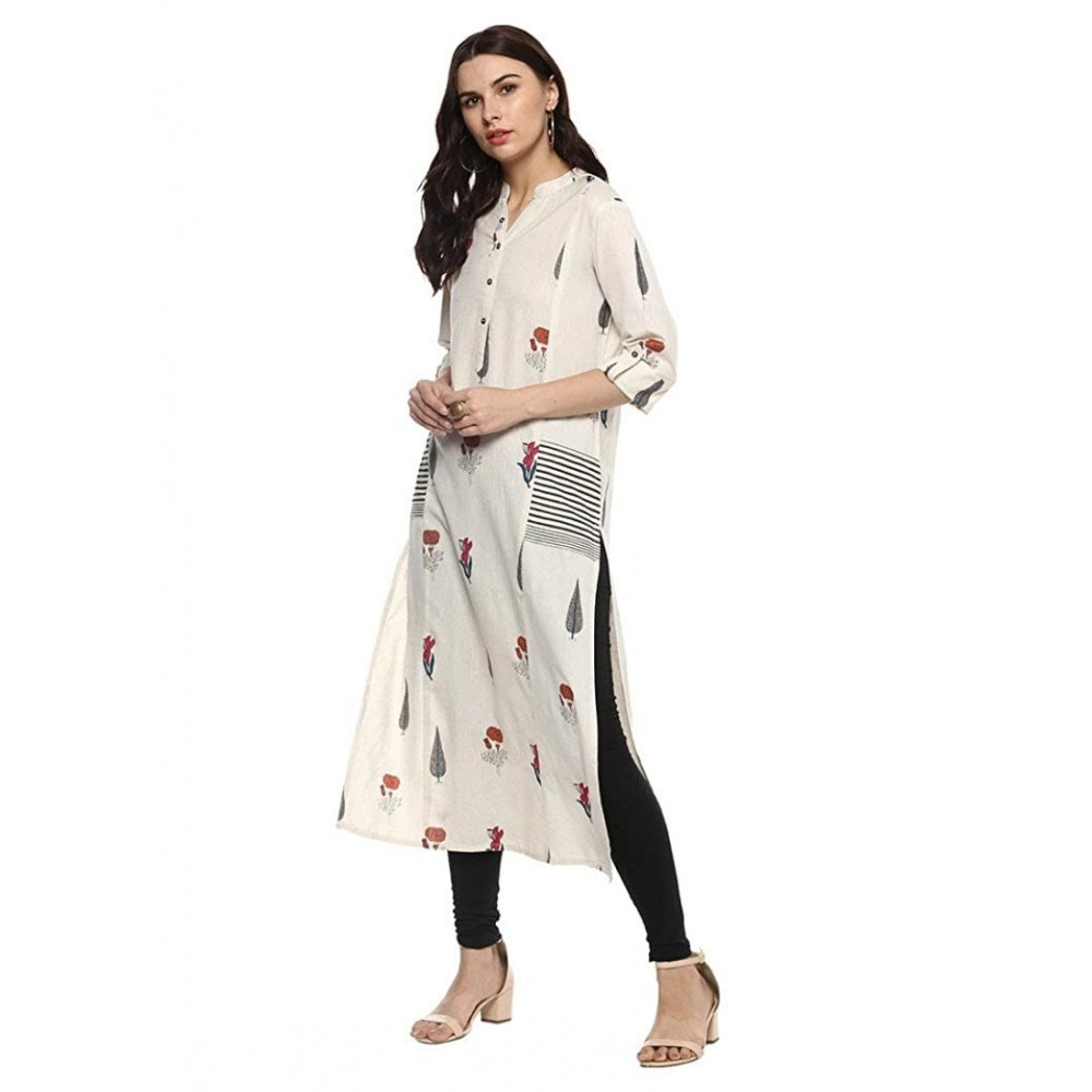 Trendy Khadi Printed A Line Kurti