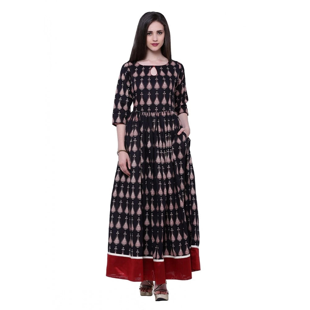 Classy Cotton Printed Anarkali Kurti