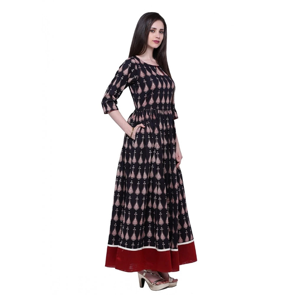 Classy Cotton Printed Anarkali Kurti