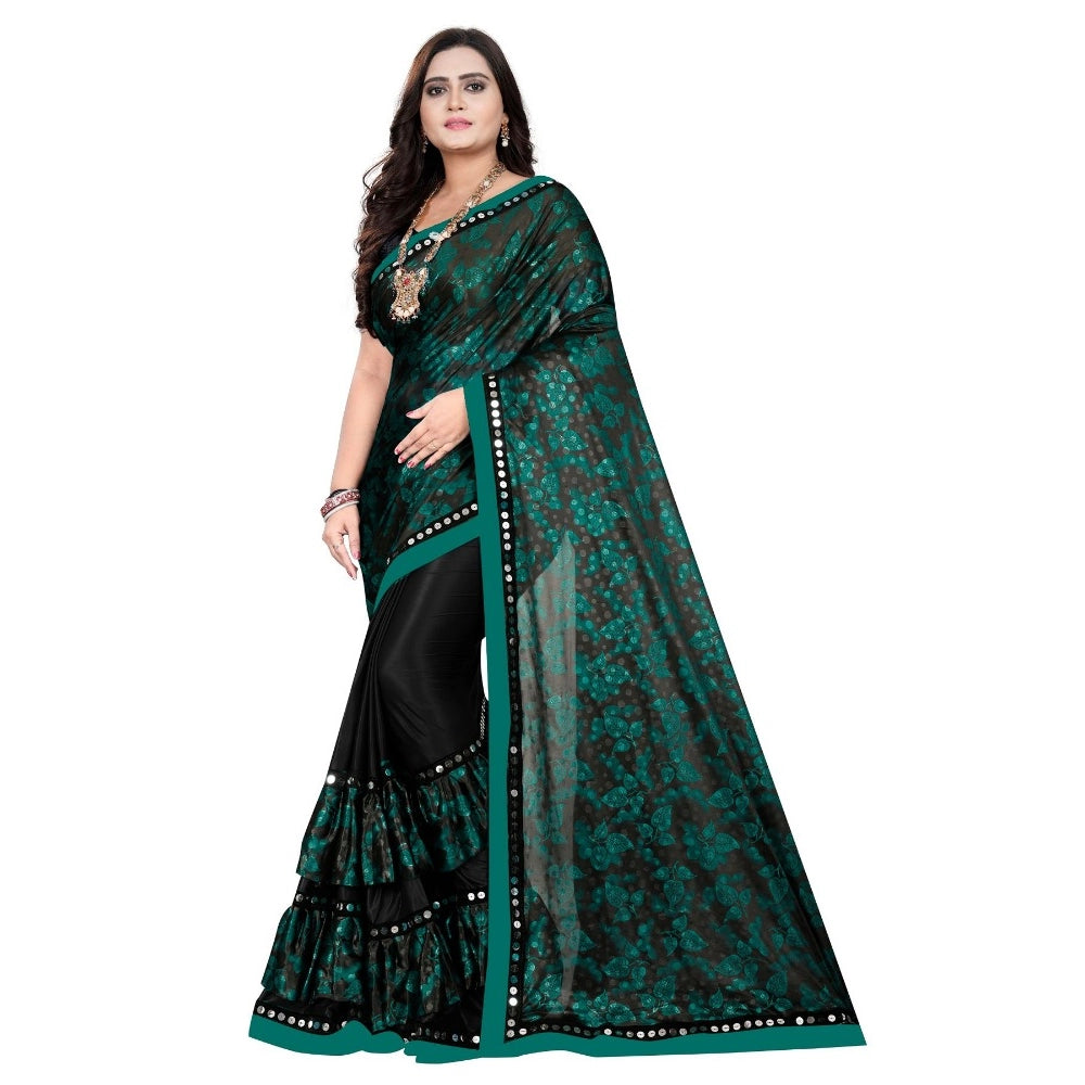 Versatile Lycra Blend Saree with Blouse piece